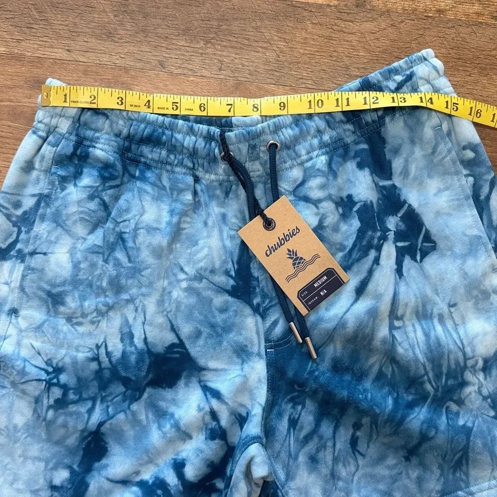 pair of tie-dye tie-waist loungewear shorts by Chubbies